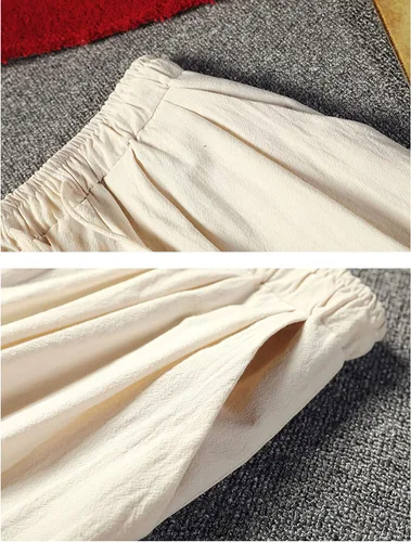 Vista 7 de Zontroldy Pantalones de algodón y lino para yoga, golf, playa, jogger, sudor, descanso, harem, pantalones