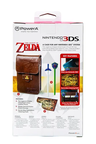 Vista 4 de PowerA The Legend of Zelda Adventurer's Pouch - Nintendo 3DS Wii GameCube - Brown