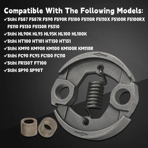 Vista 3 de ASKALL 4180 160 2000 Kit de embrague con resorte de tensión compatible con desbrozadoras Stihl FS87 FS87R FS90 FS90R FC90 FC95 FS100 FS110R FS110X