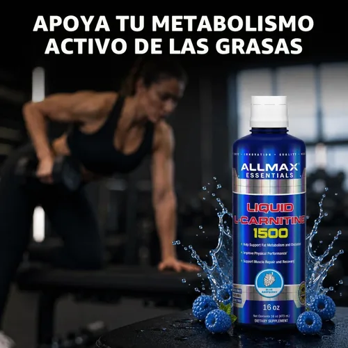 Vista 5 de ALLMAX Nutrición Líquida L-Carnitina 1500 Miligramos, Frambuesa Azul, 16 oz
