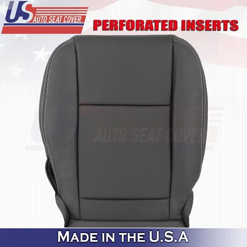 Vista 3 de U.S.AutoSeatCover 2011 2012 2013 Compatible con Dodge Charger Driver Passenger Bottom Fundas de asiento de cuero BLK