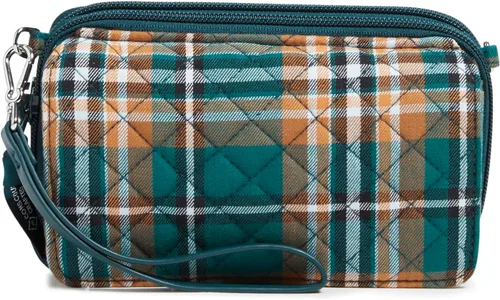 Vista 19 de Vera Bradley - Bolso cruzado de algodón todo en uno con protección RFID para mujer Amatista Plaid - Algodón Reciclado