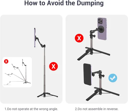 Vista 6 de Trípode magnético para selfie stick con control remoto, soporte magnético para iPhone 17 16 15 14 13 12 Pro Max Mini, trípode de teléfono