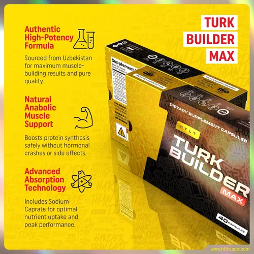 Vista 4 de HTLT Suplementos Turk Builder MAX, soporte de fuerza, 40 cápsulas