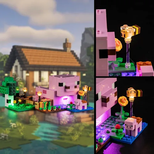 Vista 4 de Vaodest Luz LED para Lego 21268 The Baby Pig House Blocks Modelo, diseño y configuración compatible con el modelo 21268