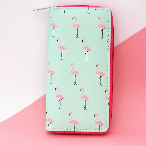 Vista 6 de Monedero y cartera largo con diseño de unicornio arcoíris