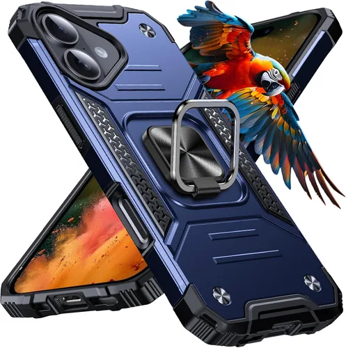 Vista 109 de Anqrp Funda resistente para iPhone 6/7/8/SE/SE2 con soporte de anillo mejorado y agarre, grado militar, a prueba de golpes, resistente y robusta