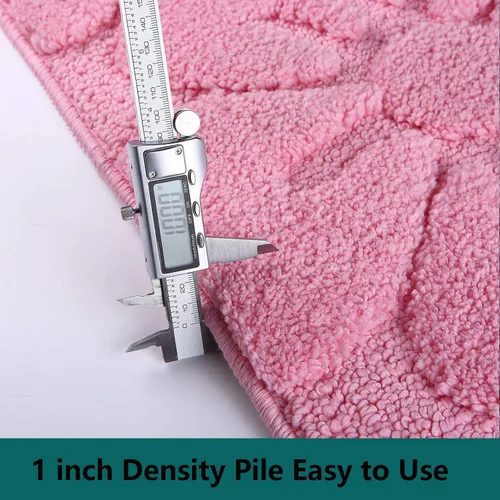 Vista 4 de M24 - Tapetes de baño de microfibra súper suaves con red de absorción de agua, antideslizantes, lavables a máquina