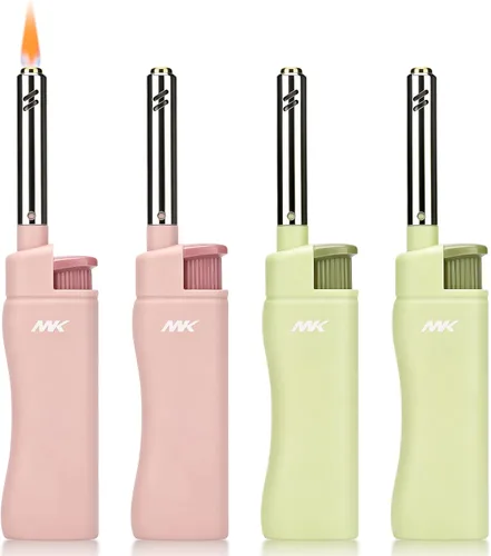 Vista 15 de Encendedores de velas MK, con llama a prueba de viento, ideales como encendedores para velas, encendedores para acampar, al aire libre, recargables