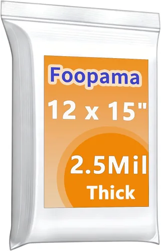 Vista 15 de 200 bolsas de plástico con cierre de polietileno con cierre de 2.5 mil de grosor de 1 x 1 pulgada de grosor Foopama Heavy Duty Mini Plastic Seal