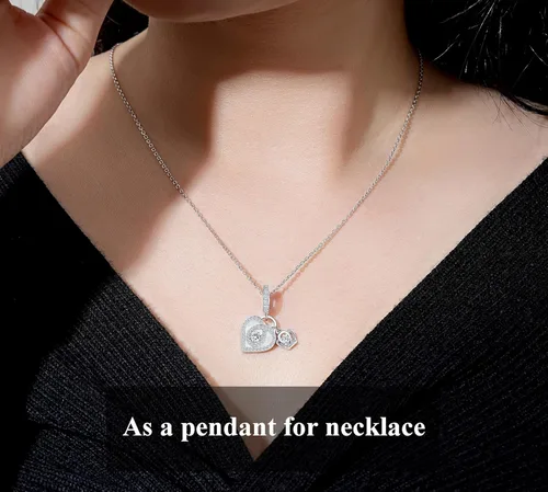 Vista 5 de Dijes de plata de ley 925 para pulsera y collar Pandora, regalos de joyería para mujeres