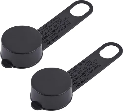 Vista 4 de A.I.FORCE 2 tapones de propano QCC1, correa de tapón de válvula de llenado LP OPD, fundas de protección de rosca QCC1 para tanque de propano