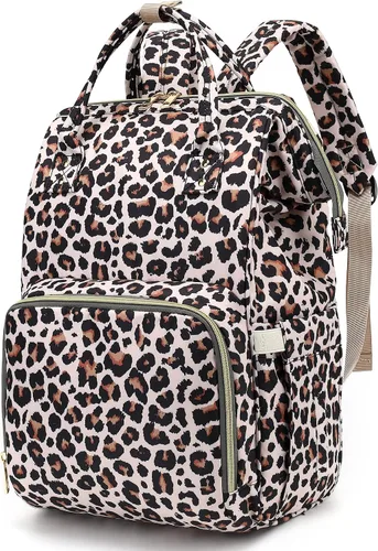 Vista 12 de Mochila para pañales de bebé con diseño de mariposa para niñas y niños, impermeable, grande, para mamá