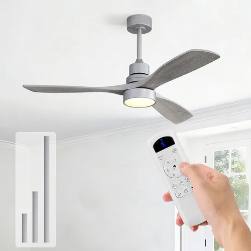 Vista 15 de Sofucor Ventilador de techo de 52 pulgadas con control remoto de luces, 3 postes para ventilador de techo interior y exterior con control remoto