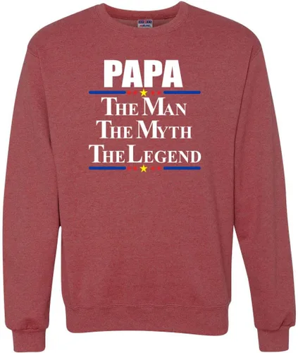 Vista 13 de Wild Bobby Papa The Man Myth Legend Funny Gift Idea Father's Day Unisex Crewneck Sweatshirt Negro