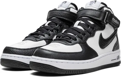 Vista 2 de Nike Mens Air Force 1 Mid DJ7840 002 Stussy - Light Bone Black