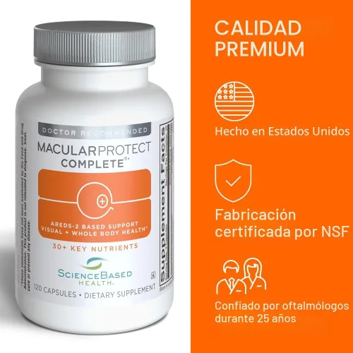 Vista 6 de ScienceBased Health MacularProtect Complete - Suplemento de salud ocular AREDS 2 y multivitamínico diario - Más de 30 nutrientes con luteína