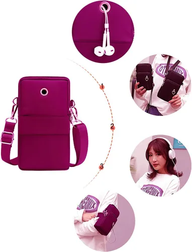 Vista 8 de WITERY Waterproof Nylon Cute Crossbody Cell Phone Purse Smartphone Wallet Bag for Women