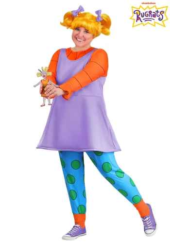 Vista 4 de Disfraz de Mujer Angelica Nickelodeon Rugrats Talla Plus Size Multicolor