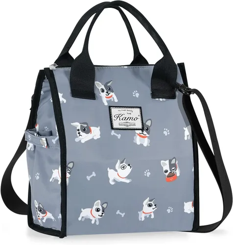 Vista 9 de Kamo Bolsas de almuerzo para mujer, bolsa de almuerzo aislada, contenedor para el trabajo, viajes, playa, correa de hombro ajustable a#1