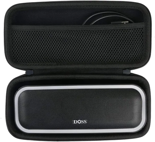 Vista 3 de co2CREA Funda de viaje rígida de repuesto para altavoz Bluetooth inalámbrico DOSS SoundBox Pro+ (caja negra)