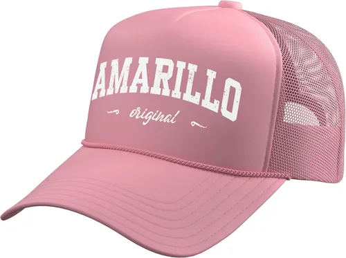 Vista 10 de Amarillo Texas Sport Souvenir Trucker Hat con espalda de malla ajustable