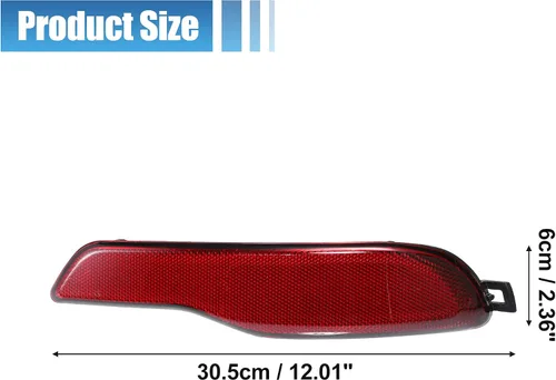 Vista 5 de uxcell Reflector de parachoques trasero del coche derecha para Jeep Cherokee 2014 2015 2016 2017 2018 No.68105144AC