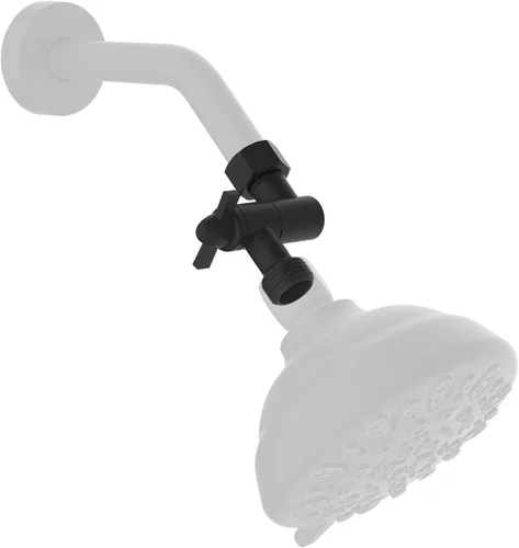 Vista 11 de Hibbent Adaptador de codo de cabezal de ducha de metal, adaptador de cabezal de ducha de latón giratorio ajustable de 360°, extensión de brazo