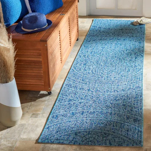 Vista 66 de SAFAVIEH Alfombra lavable al aire libre Courtyard Collection - 2'3" x 5', marfil y verde, no desprende pelusa y fácil limpieza, ideal para patio