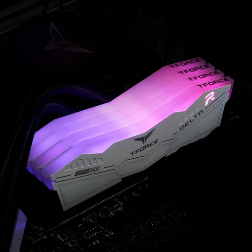 Vista 13 de TEAMGROUP T-Force Delta RGB DDR5 Ram 32 GB Kit (2 x 16 GB) 7200 MHz (PC5-57600) CL34 Módulo de memoria de escritorio Ram (blanco) para chipset serie