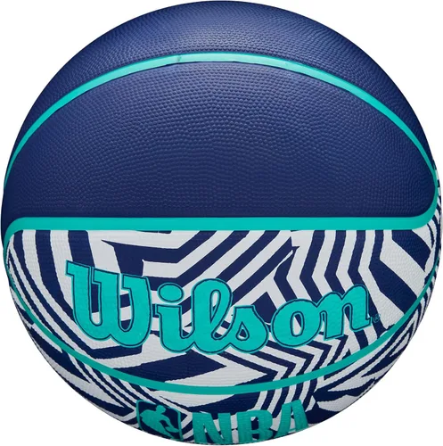 Vista 5 de WILSON NBA DRV Plus Dazzle Camo - Baloncesto para exteriores, índigo/verde azulado, tamaño 7-29.5 pulgadas Dazzle Camo Indigo/Verde azulado