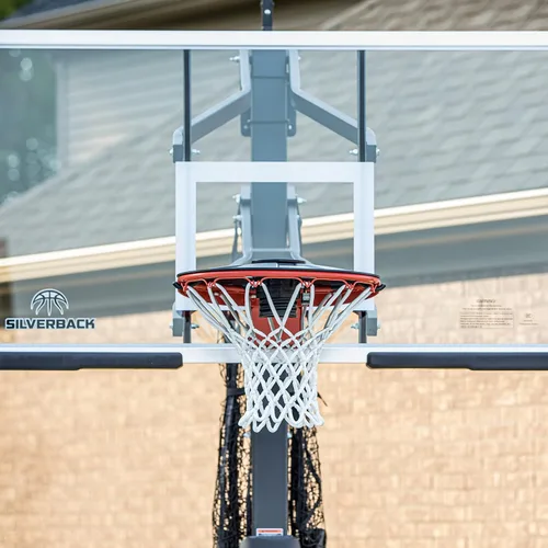Vista 32 de Goalrilla El bloqueador de llantas de baloncesto protege tu aro con un sistema de bloqueo, color negro