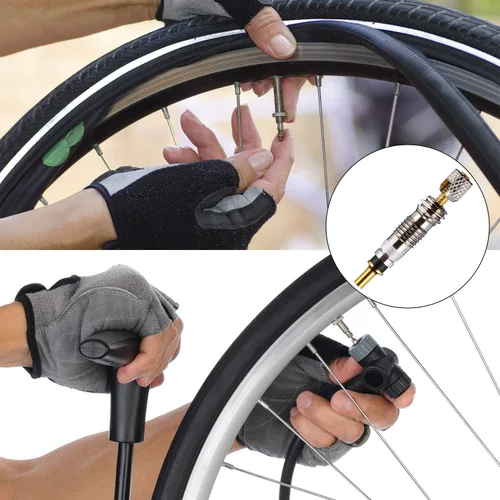 Vista 3 de Boao 20 Piezas Núcleo de Válvula Presta de Bicicleta de Repuesto de Latón sin Cámara para Bicicleta de Carretera MTB sin Cámara, Stan's, Vittoria