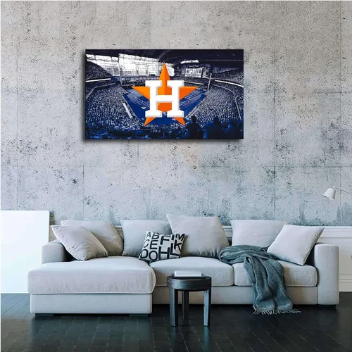 Vista 5 de Houston Astros Póster de béisbol deportivo en lienzo para pared, diseño artístico, decoración del hogar, pintura (enmarcado, 8 x 12 pulgadas)