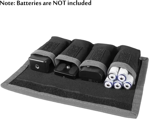 Vista 2 de Meking Bolsa de almacenamiento para batería DSLR (4 bolsillos) para batería AA/AAA y LP-E6 LP-E8 LP-E10 LP-E12, EN-EL14 EN-EL15, NP-FW50 NP-F550