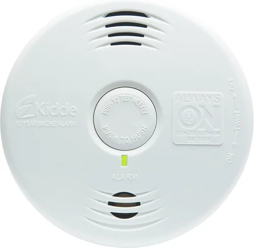 Vista 6 de Kidde Detector de humo, batería de 10 años, alarma de humo con sensor fotoeléctrico, blanco