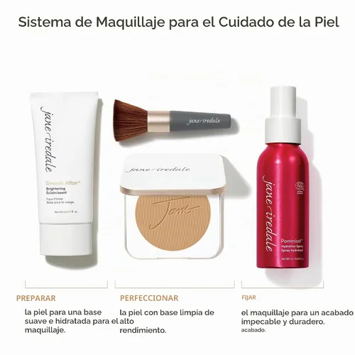 Vista 6 de Jane Iredale PurePressed Base Polvo Mineral de Maquillaje de Repuesto o Juego de Compacto Rellenable Polvo Prensado Semi Mate con SPF Sin Talco