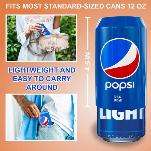 Vista 4 de BeerSkin - Fundas de silicona para latas que parecen refrescos, 12 oz (12.0 fl oz) - 6 unidades Fun Can Kozies for Camping, Outdoor, Beach