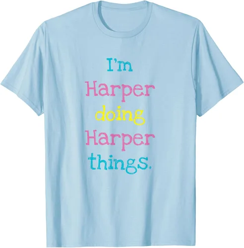 Vista 87 de Harper - Camiseta de regalo para niños con texto personalizado