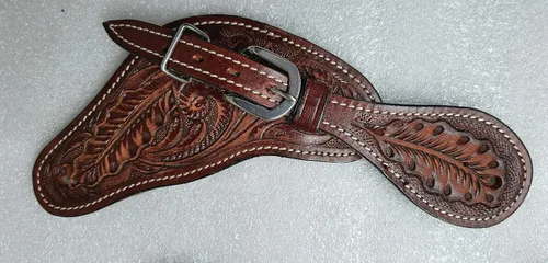 Vista 5 de Showmen Craft - Correas de cuero para adultos, con tachuelas plateadas y hebilla