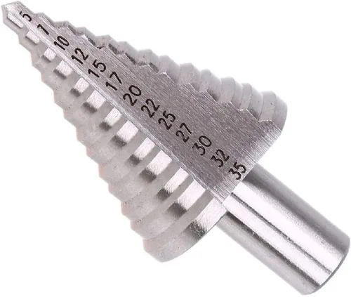 Vista 3 de 6-30mm/0.23"-1.18" HSS Nitrógeno recubierto de nitrógeno broca de cono espiral Brocas Conjunto utilizado para cortar agujeros