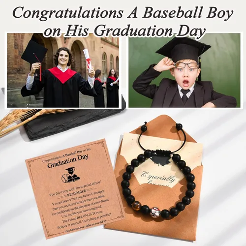 Vista 2 de EFVISD Pulsera de fútbol, baloncesto, béisbol, hockey para regalos para niños jugadores amantes de equipos, hijo, nieto, hermano, sobrino, amigo