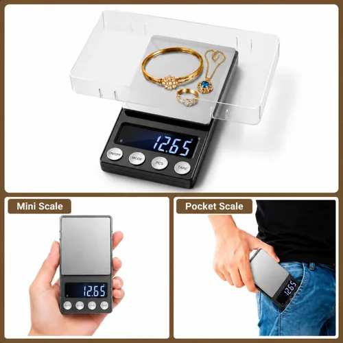 Vista 3 de SKEAP Báscula digital para monedas, escala de gramos, 0.00 oz de precisión para coleccionistas de monedas, cajeros bancarios y uso doméstico