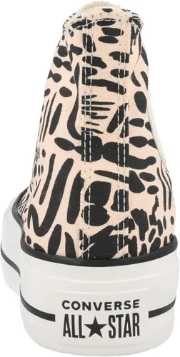 Vista 7 de Converse - Chuck Taylor All Star Tenis de mujer altos de plataforma con diseño de leopardo