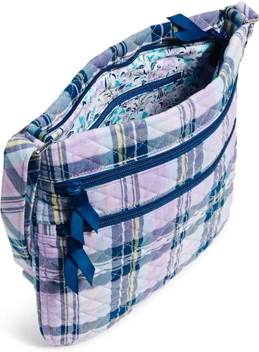 Vista 4 de Vera Bradley Bolso cruzado hipster de algodón con triple cremallera para mujer