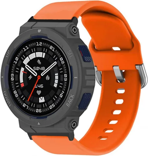 Vista 5 de hengkang Correas de reloj Amazfit Active Edge para mujeres y hombres, elegantes correas de repuesto de silicona ajustables para Amazfit Active Edge