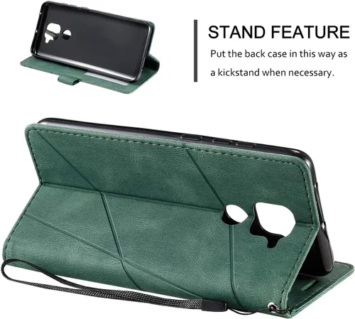 Vista 5 de Funda para Xiaomi Redmi Note 9 Caso,Funda para Xiaomi Redmi Note 9 M2003J15SG M2003J15SS / Redmi 10X 4G M2004J7AC M2003J15SC Funda Flip PU Funda