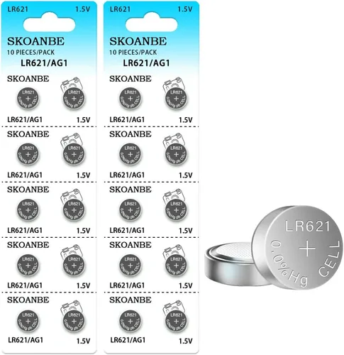 Vista 9 de SKOANBE Batería de reloj LR621 AG1 SR621SW 364 LR60 164 1.5V 10PCS