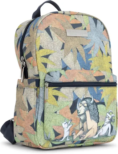 Vista 2 de JuJuJuBe Mochila de viaje ligera a media piernamochila escolar para niños o adultos con organización de bolsillo, where the wild things are