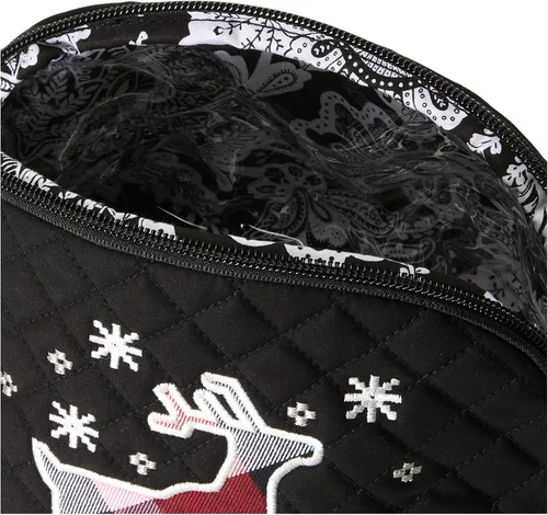 Vista 5 de Vera Bradley Women's Cotton Large Clamshell Cosmetic Organizer Makeup Bag